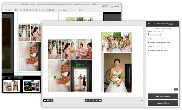 zitten over het algemeen cliënt AlbumExposure - online album proofing for professional photographers and  design studios